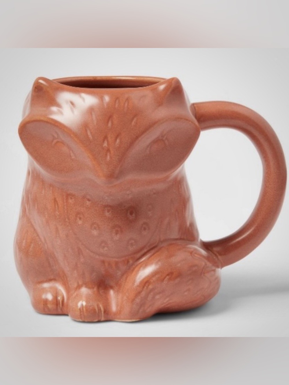 THRESHOLD 11oz. stoneware 3d figural fox mug /NEW ⭐️